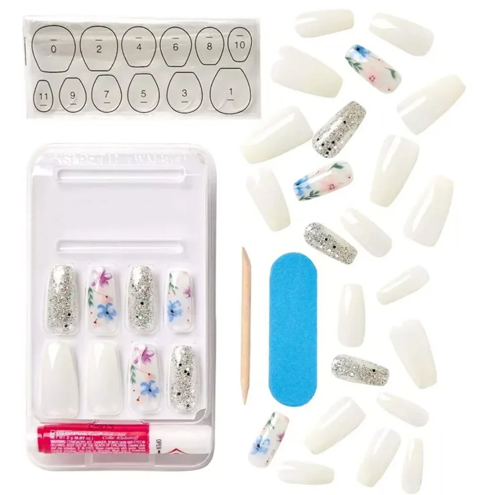 Kiss Voguish Fantasy Nails Long Length - Milk Bath